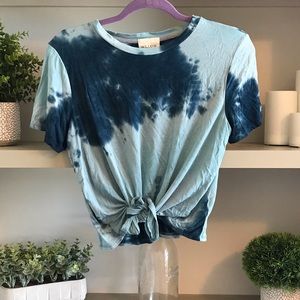 Blue Tie Dye Crop Top